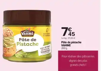 Carrefour Market Pâte de pistache vahiné offre