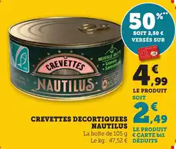 Bi1 Crevettes decortiquees nautilus offre