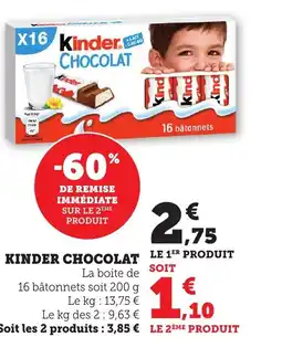 Bi1 Kinder chocolat offre