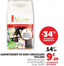 Bi1 Assortiment de mini chocolats villars offre