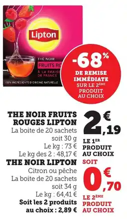 Bi1 The noir fruits rouges lipton offre