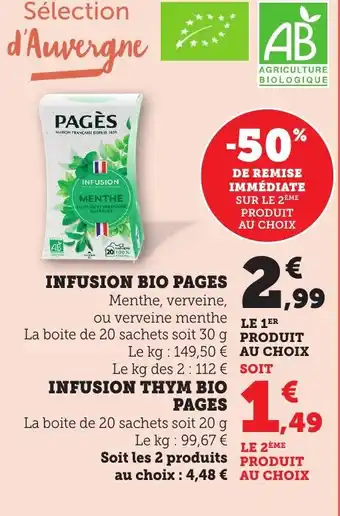 Bi1 Infusion bio pages offre