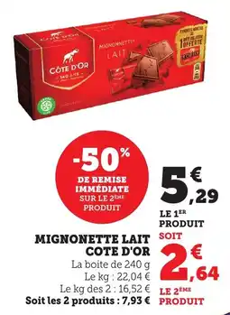 Bi1 Mignonette cote d'or offre