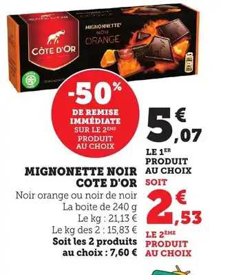 Bi1 Mignonette noir cote d'or offre