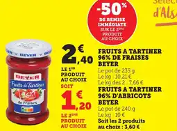 Bi1 Fruits a tartiner 96% d'abricots beyer offre