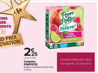 Carrefour Market Compotes pom'potes offre