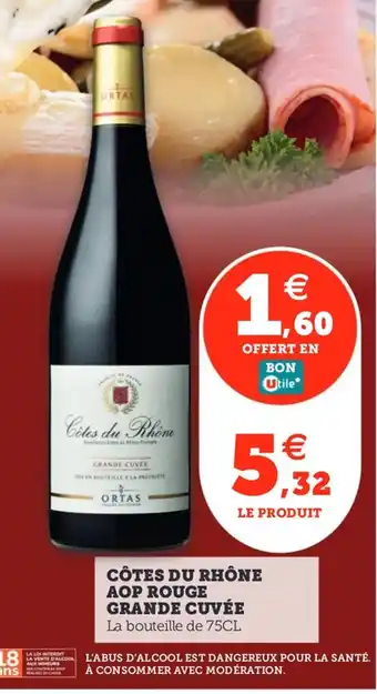 Utile Côtes du rhône aop rouge grande cuvée offre