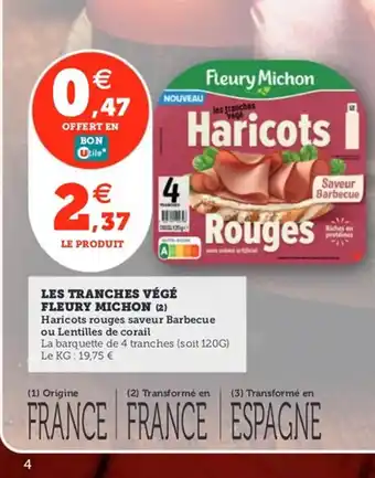 Utile FLEURY MICHON Les tranches végé offre