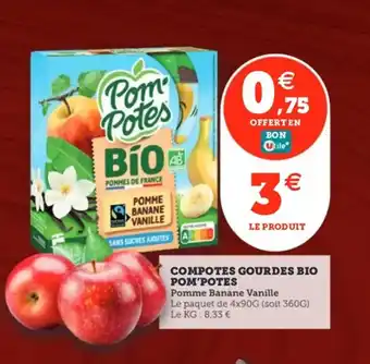 Utile POM'POTES Compotes gourdes bio offre