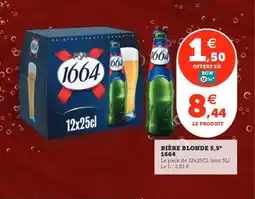 Utile 1664 Bière blonde 5,5° offre