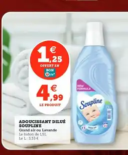 Utile SOUPLINE Adoucissant dilué offre