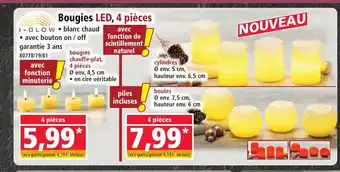 Norma I-GLOW Bougies LED, 4 pièces offre