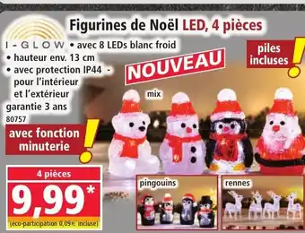Norma I-GLOW Figurines de Noël LED, 4 pièces offre