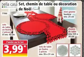 Norma BELLA CASA Set, chemin de table ou décoration offre