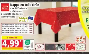 Norma CASA ROYALE Nappe en toile cirée offre