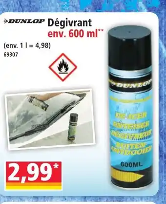 Norma DUNLOP Dégivrant offre