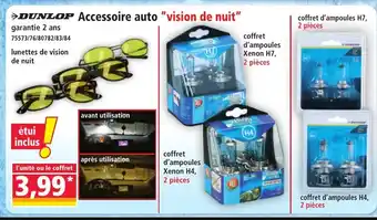 Norma DUNLOP Accessoire auto vision de nuit offre