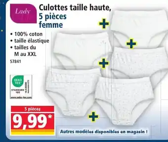 Norma Culottes taille haute, 5 pièces femme offre