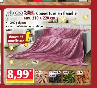 Norma BELLA CASA XXL Couverture en flanelle offre