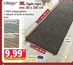 Norma LIFETEX XL Tapis rayé offre