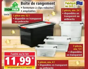 Norma TOPTEX Boîte de rangement offre