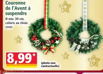 Norma Couronne de l'Avent à suspendre offre
