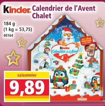Norma KINDER Calendrier de Avent Chalet offre