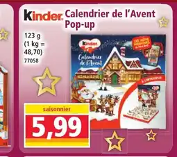 Norma KINDER Calendrier de l'Avent Pop-up offre