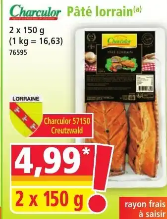 Norma CHARCULOR Pâté lorrain offre