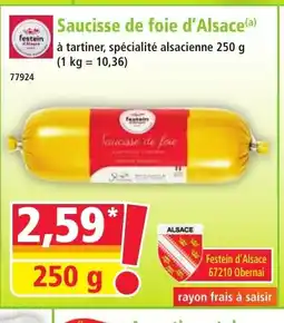 Norma FESTEIN Saucisse de foie d'Alsace offre