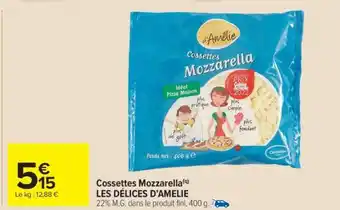 Carrefour Market Cossettes Mozzarella offre