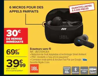 Carrefour Écouteurs sans fil offre
