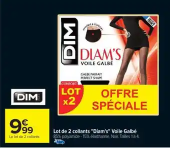Carrefour Lot de 2 collants Diam's Voile Galbé offre