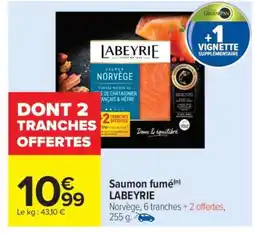 Carrefour Market SAUMON FUMÉ LABEYRIE offre