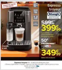 Carrefour Expresso broyeur offre