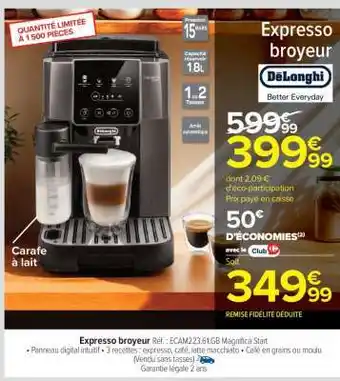 Carrefour Expresso broyeur offre