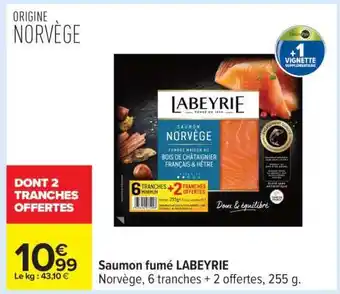 Carrefour SAUMON FUMÉ LABEYRIE offre