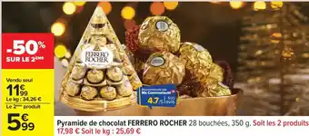 Carrefour Pyramide de chocolat FERRERO ROCHER offre