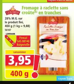 Norma LECKERROM Fromage à raclette sans croûte en tranches offre