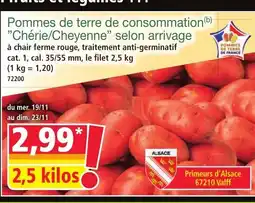 Norma Pommes de terre de consommation Chérie/Cheyenne selon arrivage offre