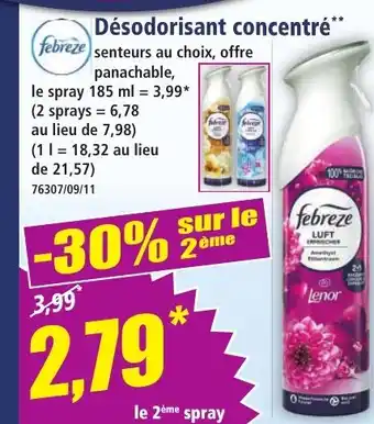 Norma FEBREZE Désodorisant concentré offre