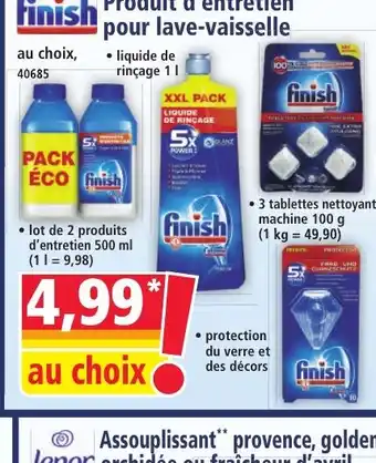 Norma FINISH Produit d'entretien** pour lave-vaisselle offre