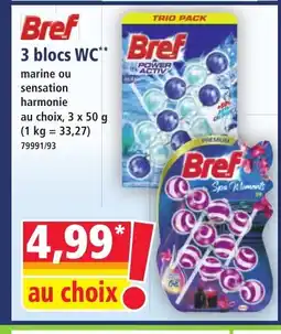 Norma BREF 3 blocs WC offre