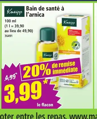 Norma KNEIPP Bain de santé à l'arnica offre
