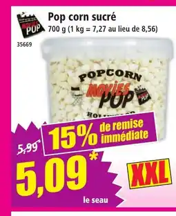 Norma Pop corn sucré offre