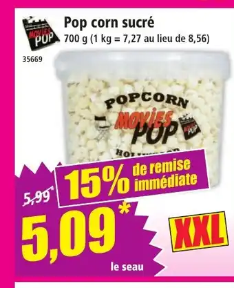 Norma Pop corn sucré offre