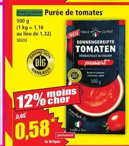 Norma VILLA GUSTO Purée de tomates offre