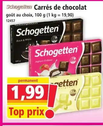Norma SCHOGETTEN Carrés de chocolat offre