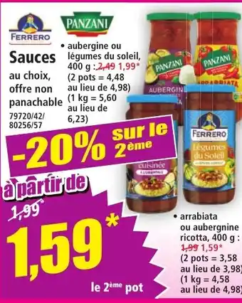 Norma FERRERO, PANZANI Sauces offre