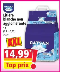 Norma CATSAN Litière blanche non agglomérante offre